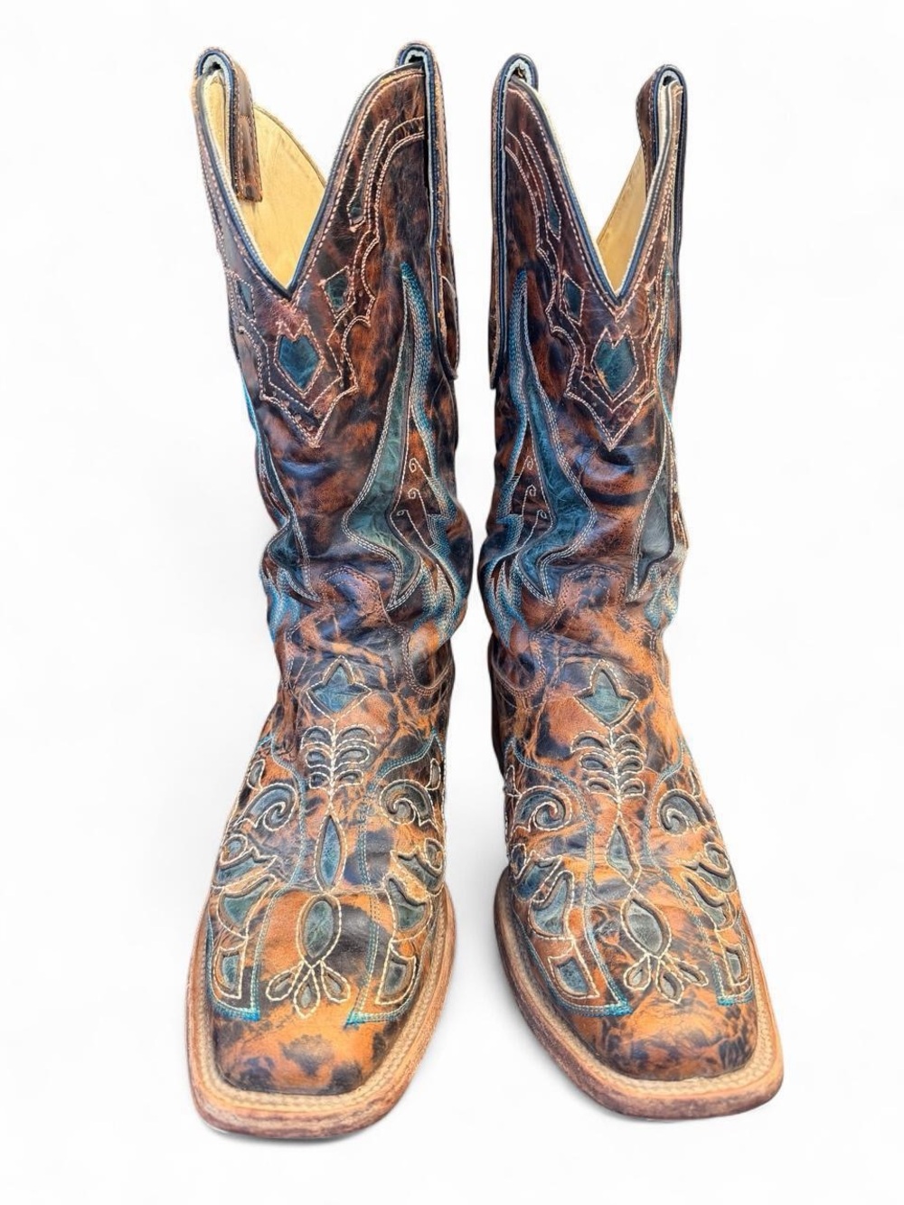 Corral A1040 Square Toe Turquoise Inlay Western Boots Women’s 9.5 - Picture 4 of 6